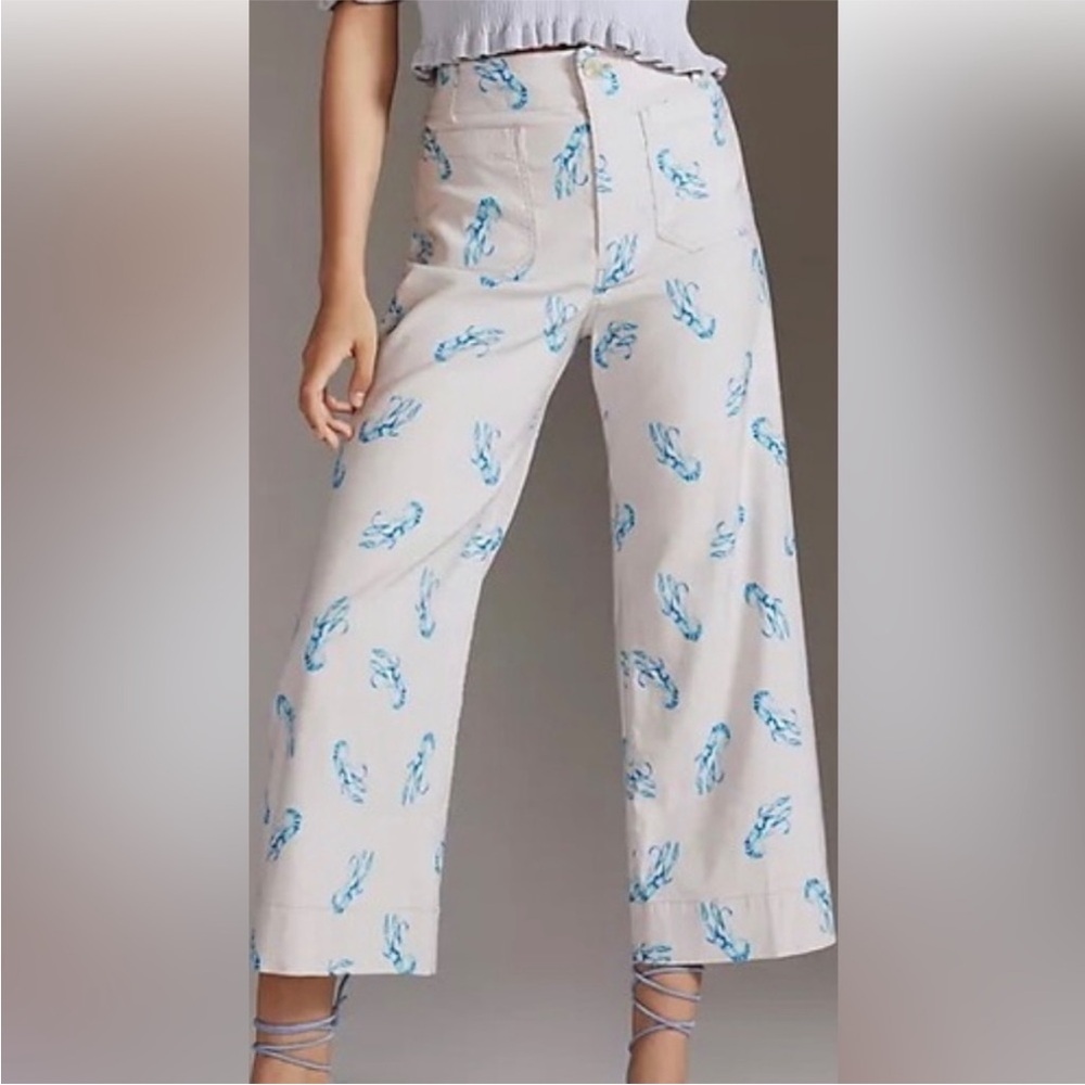 Maeve Colette Wide-Leg Crop Pants